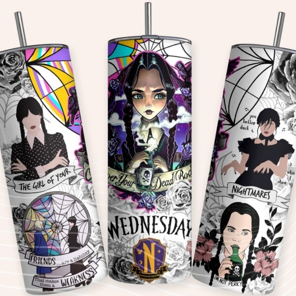 Wednesday Addams Tumbler - Picture 1 of 1